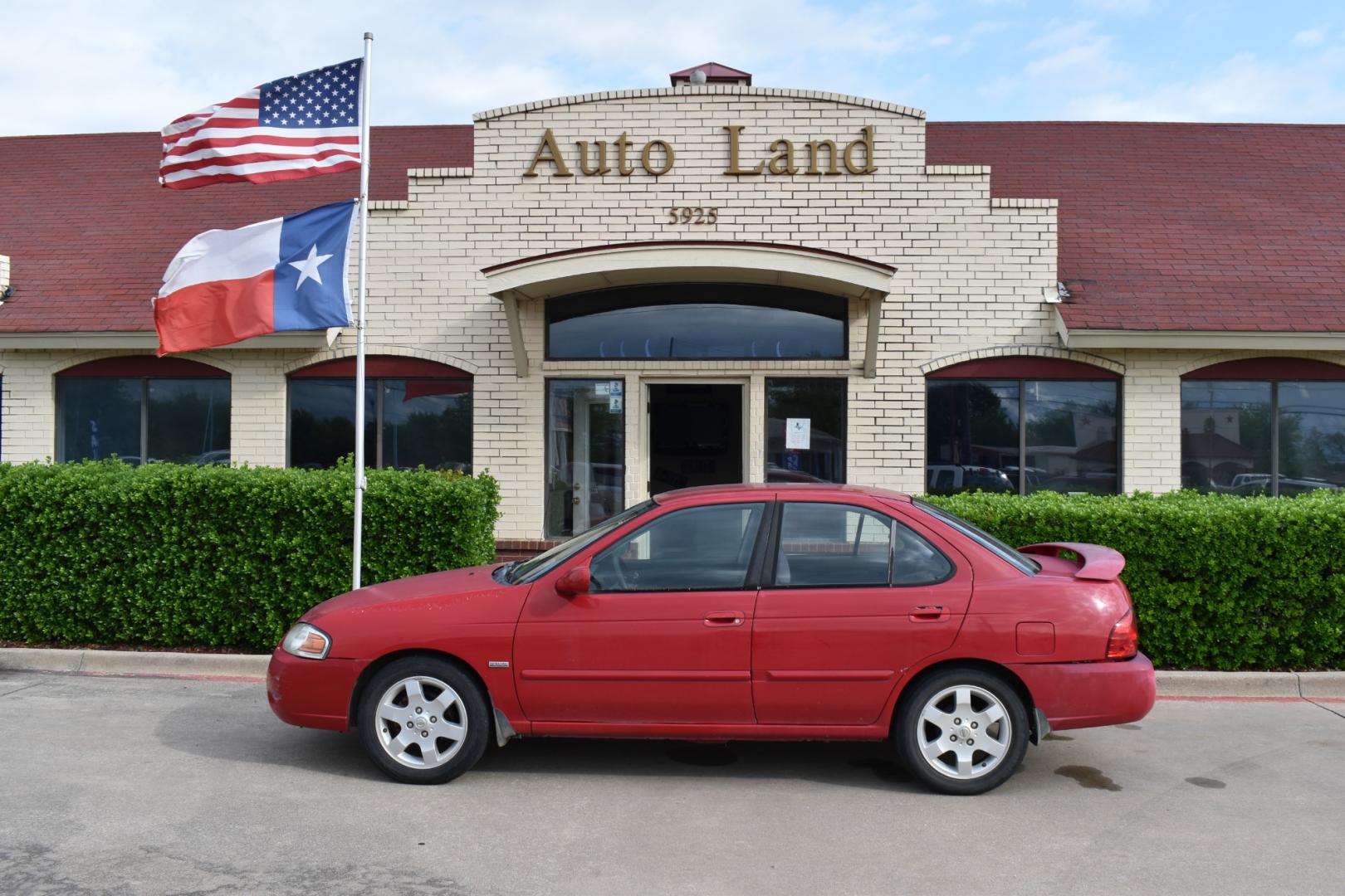 2005 Red Nissan Sentra 1.8 (3N1CB51D25L) with an 1.8L L4 DOHC 16V engine, 4 SPEED AUTOMATIC transmission, located at 5925 E. BELKNAP ST., HALTOM CITY, TX, 76117, (817) 834-4222, 32.803799, -97.259003 - Photo#0